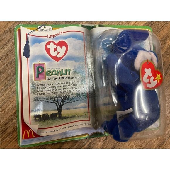 TY Royal Blue Peanut - Picture 1 of 1